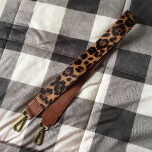 Madewell leopard shoulder bag strap
